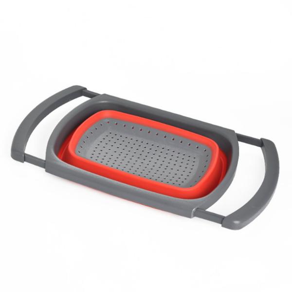 Collapsible Over-the-Sink Silicone Colander