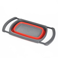 Collapsible Over-the-Sink Silicone Colander