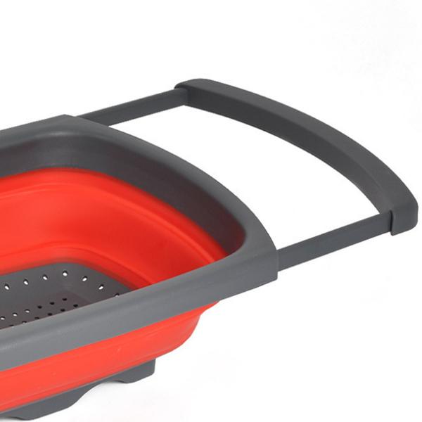 Collapsible Over-the-Sink Silicone Colander