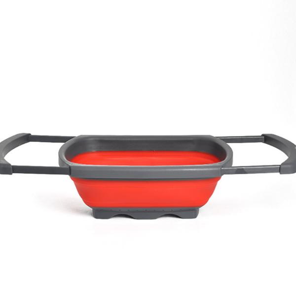 Collapsible Over-the-Sink Silicone Colander