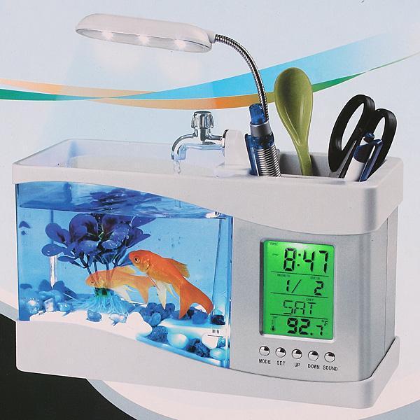 Aqua Lamp Desk Organizer