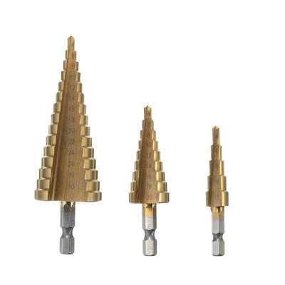 3-Set HSS Titanium Coated Drill Bit