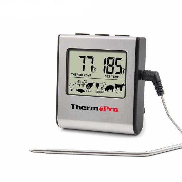 Meat Thermometer With Built-in Clock Timer