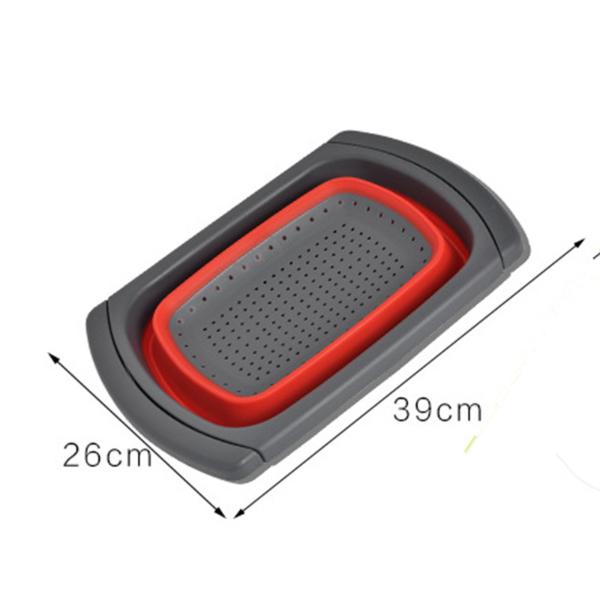 Collapsible Over-the-Sink Silicone Colander