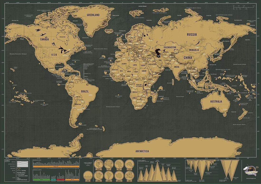 Scratch-Off World Map Poster