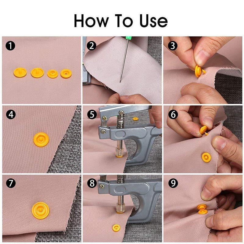 Plastic Snaps Hand Held Pliers Tool Set