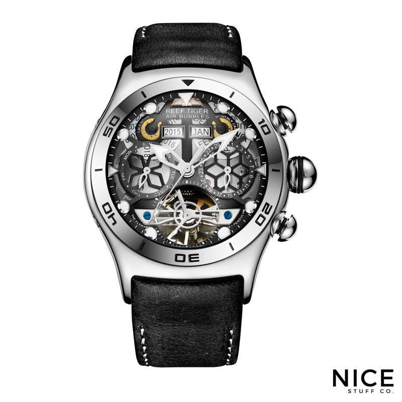 Elegant Sapphire Crystal Tourbillon Watch