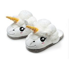 Plush Unicorn Slippers