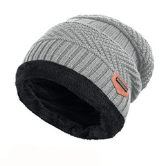 Knitted Winter Fleece Hat Scarf Set