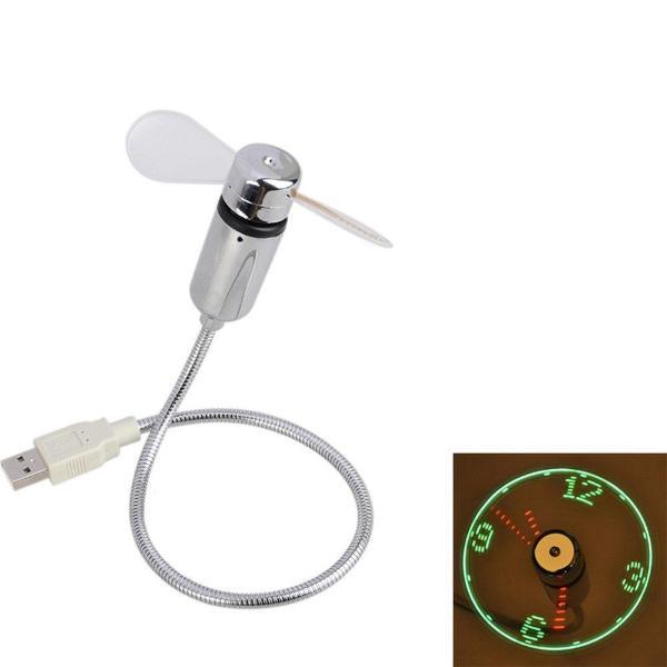 LED USB Fan Clock
