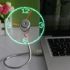 LED USB Fan Clock