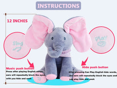 Peek-A-Boo Baby Elephant (Pink)