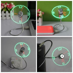 LED USB Fan Clock