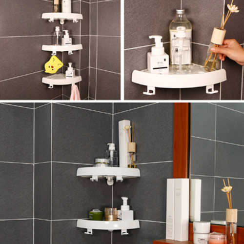 Snap Up Bathroom Shelf Organizer