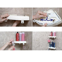 Snap Up Bathroom Shelf Organizer