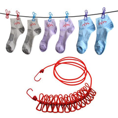 Portable Elastic Windproof Clothesline