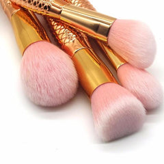 10 Piece Mermaid Makeup Brush Set
