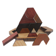 BrainBender™ Wooden Geometric Tangram