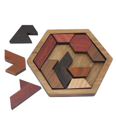 BrainBender™ Wooden Geometric Tangram