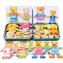 TheBearBox™ Bear Family Dress-Up Puzzle