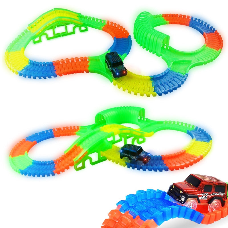 Glowing Car Track Set