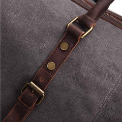 Oversized Canvas Leather Travel Bag