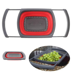 Collapsible Over-the-Sink Silicone Colander