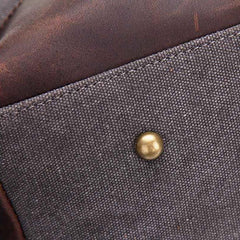 Oversized Canvas Leather Travel Bag