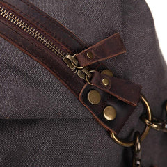 Oversized Canvas Leather Travel Bag
