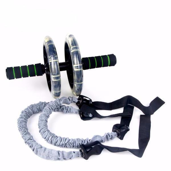 Double-Wheeled Ab Roller Pull Rope