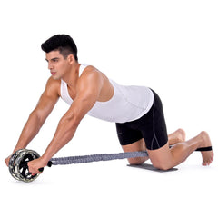 Double-Wheeled Ab Roller Pull Rope