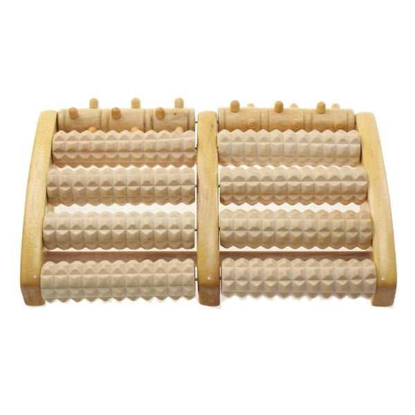 PureRelief™ Wooden Dual Foot Massager Roller