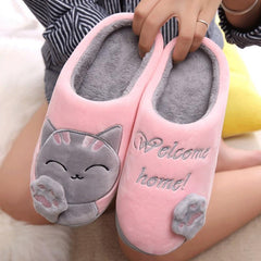 Plushy Cat Paw Slippers