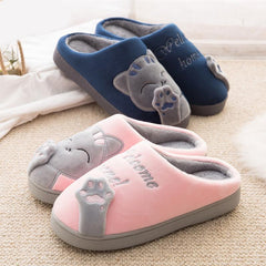 Plushy Cat Paw Slippers