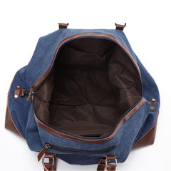 Oversized Canvas Leather Travel Bag