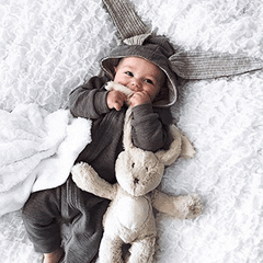 Baby Warm Bunny Romper