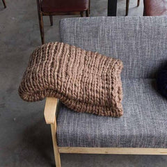 Hand Knit Giant Wool Blanket