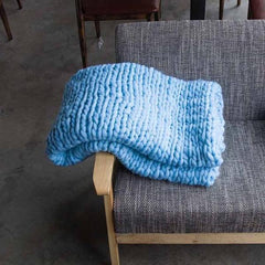 Hand Knit Giant Wool Blanket
