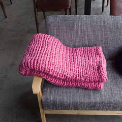 Hand Knit Giant Wool Blanket