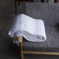 Hand Knit Giant Wool Blanket