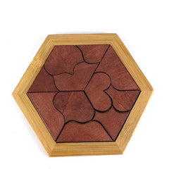 BrainBender™ Wooden Geometric Tangram