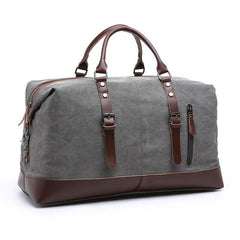 Oversized Canvas Leather Travel Bag