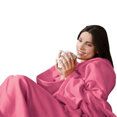 Fleece Blanket With Sleeves