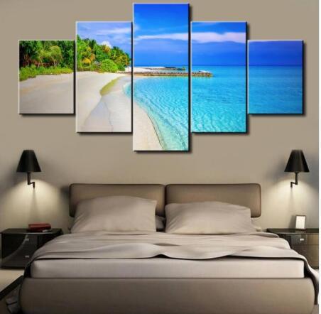 Beach Scenery Canvas (5 Piece)
