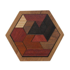 BrainBender™ Wooden Geometric Tangram