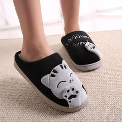 Plushy Cat Paw Slippers